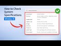How To Check System Specifications in Windows 10 ( Quick Steps )
