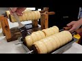Eastern Europe Famous Street Food! Making Chimney Bread (TRDLO) / 굴뚝빵 뜨르들로 만들기 / Korean Cafe