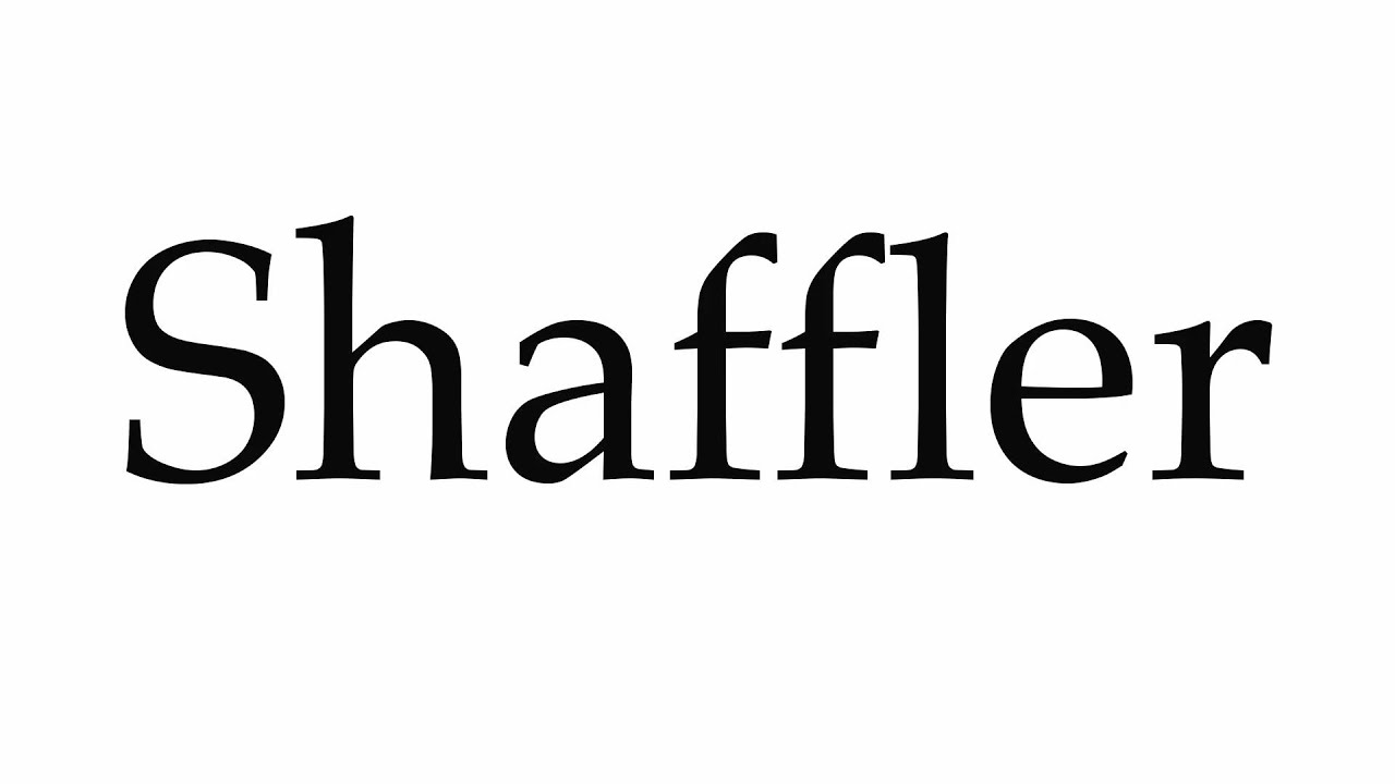 How to Pronounce Shaffler - YouTube