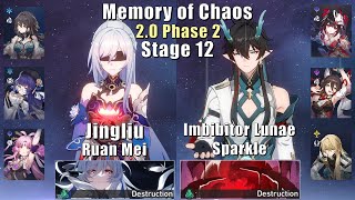 E0 Jingliu E0 Ruan Mei & E0 Imbibitor Lunae E0 Sparkle | Memory of Chaos 12 2.0.2 3 Stars | Honkai