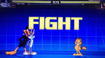 Bugs Bunny Daffy Duck VS Garfield The Cat Mugen