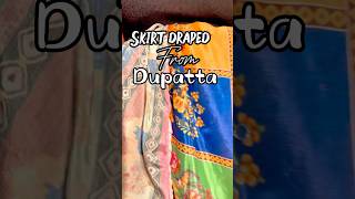 Diy skirt… a skirt with dupatta 💁♀️ # #shortsvideo #diyskirt #skirtwithdupatta