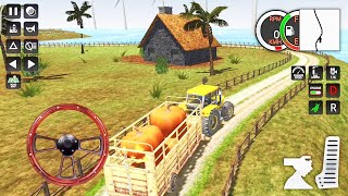 Cargo Tractor Trolley Simulator Farming - Offroad Farming Tractor Simulator 2022 - Android Gameplay screenshot 4