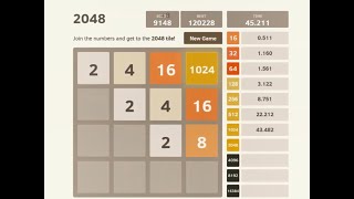 2048 Speedrun- 1 minute 46 seconds
