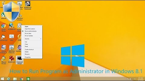 How to Run Program as Administrator in Windows 8.1