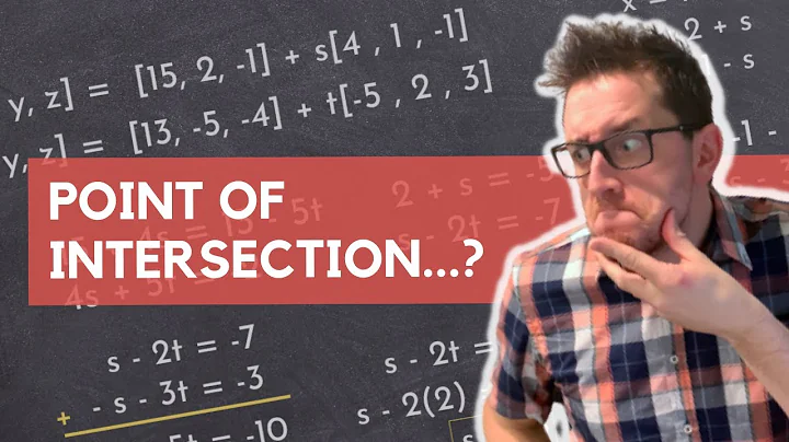 How to Find the Intersection of Lines in Three Dimensions EXAMPLE!