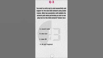 HPE7-A05 Exam: Verifying Jumbo Frame Support for iSCSI Network