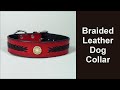 Braided Leather Dog Collar