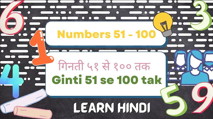 Numbers in Hindi and English With Pictures | Numbers 51 to 100 | Ginti 51-100 | Learn Hindi