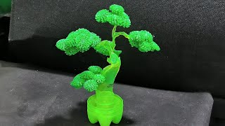 bonsai tree full. video. tutorial using pet bottle and drinking. straw reuse reduce recycle