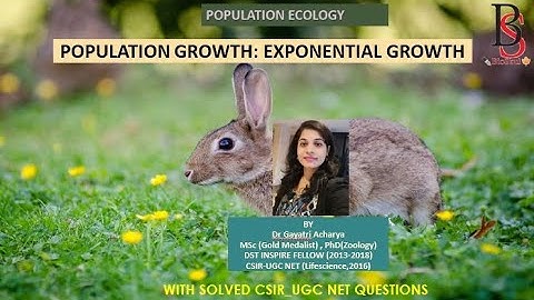 Exponential  Growth/ Population ecology/ Life Science/ CSIR-UGC NET/ By Dr Gayatri Acharya
