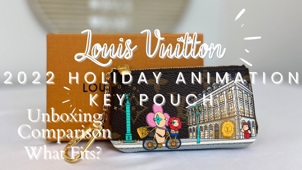 Louis Vuitton Key Pouch 2022 Holiday Animation/Unboxing/Comparison/What  fits? 