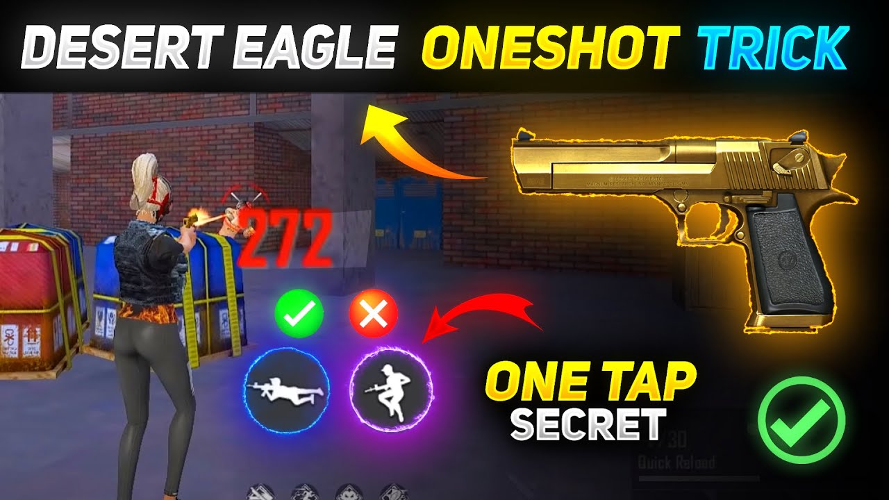 DESERT EAGLE ONE TAP TRICK | NEW ONE TAP HEADSHOT TRICK - YouTube