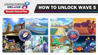 HOW TO UNLOCK WAVE 5 NEW DLC TRACKS IN MARIO KART 8 DELUXE!