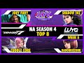 ICFC NA Season 4 Week 5 Top 8: Joey Fury, Shadow 20z, Cuddle Core, BadonkieZonk【Tekken 7 4.22】