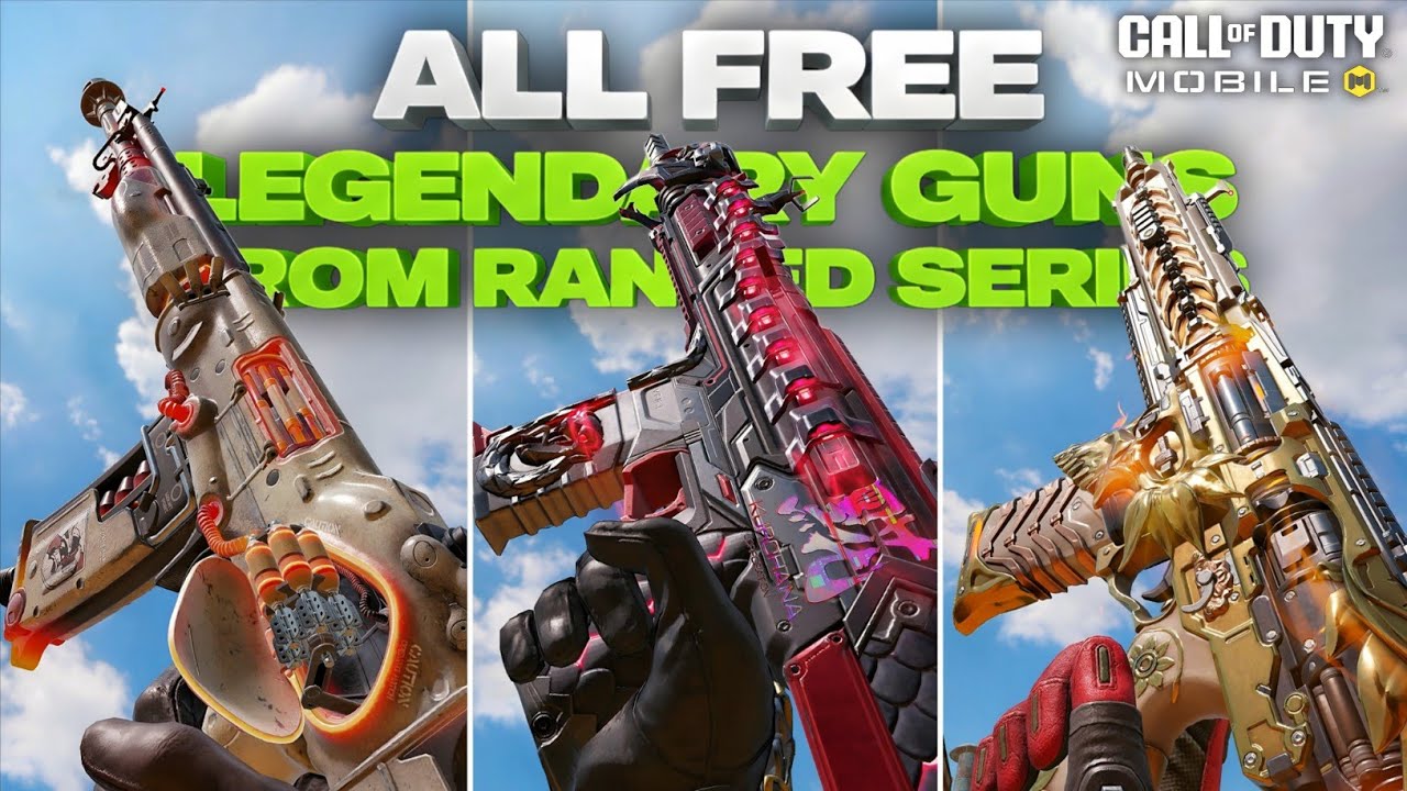 Using All Free Legendary Guns from Ranked Series #codm - YouTube