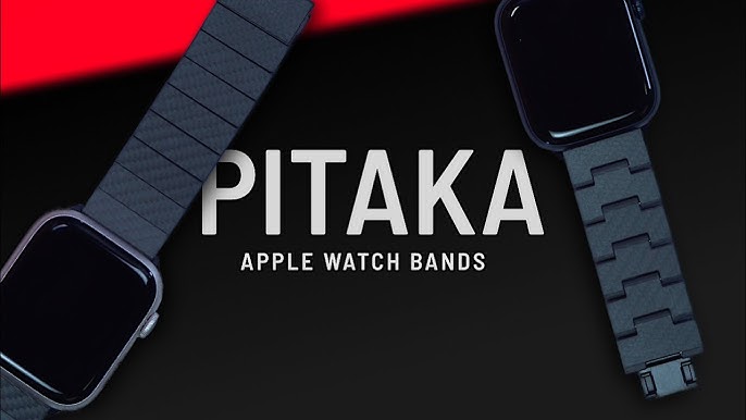 Pitaka - Apple Watch Band (series 9-1, SE, and Ultra 2/Ultra) - 100% Carbon Fiber Adjustable Apple Watch Band - Thin and Comfortable, Retro / Watch