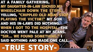 My Daughter-in-Law Shoved My Wheelchair Down the Steps, Yelling, "Crippled Old Man! Stop Faking!"