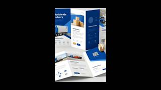 Modern Logistic Trifold Brochure Design | Creative Print Design Showcase 🚛📦 #graphicdesign