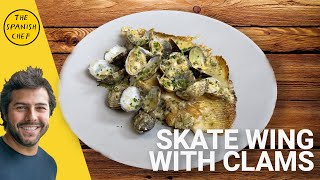 Raya al limon | Spanish skate wing with clams in lemon sauce