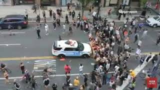 Police run over protesters in #New York City