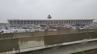 Washington Metro Silver Ticket Train Passes Through New Dulles Airport Station