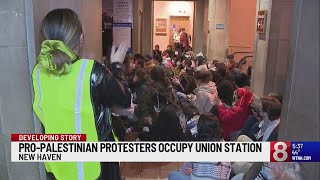 Pro-Palestine protesters block access to Union Station, several arrested