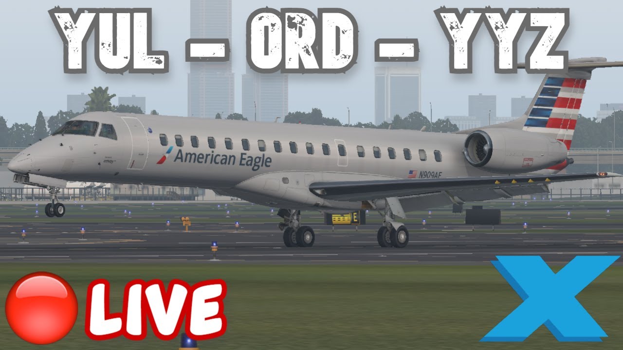 XPlane 11 LIVE VATSIM American Envoy OPS XCrafts E145 CYUL