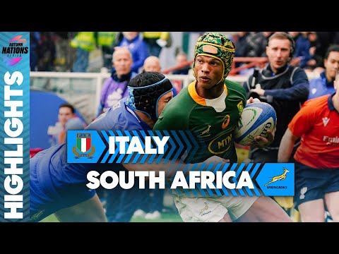 Italy 21-63 south africa | springboks bounce back with huge win | autumn nations cup highlights