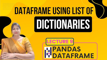 Create Pandas DataFrame Using List of Dictionaries|Python Pandas Tutorial for Beginners #viralvideo