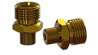 Solidworks tutorial | sketch Brass fitting in Solidworks