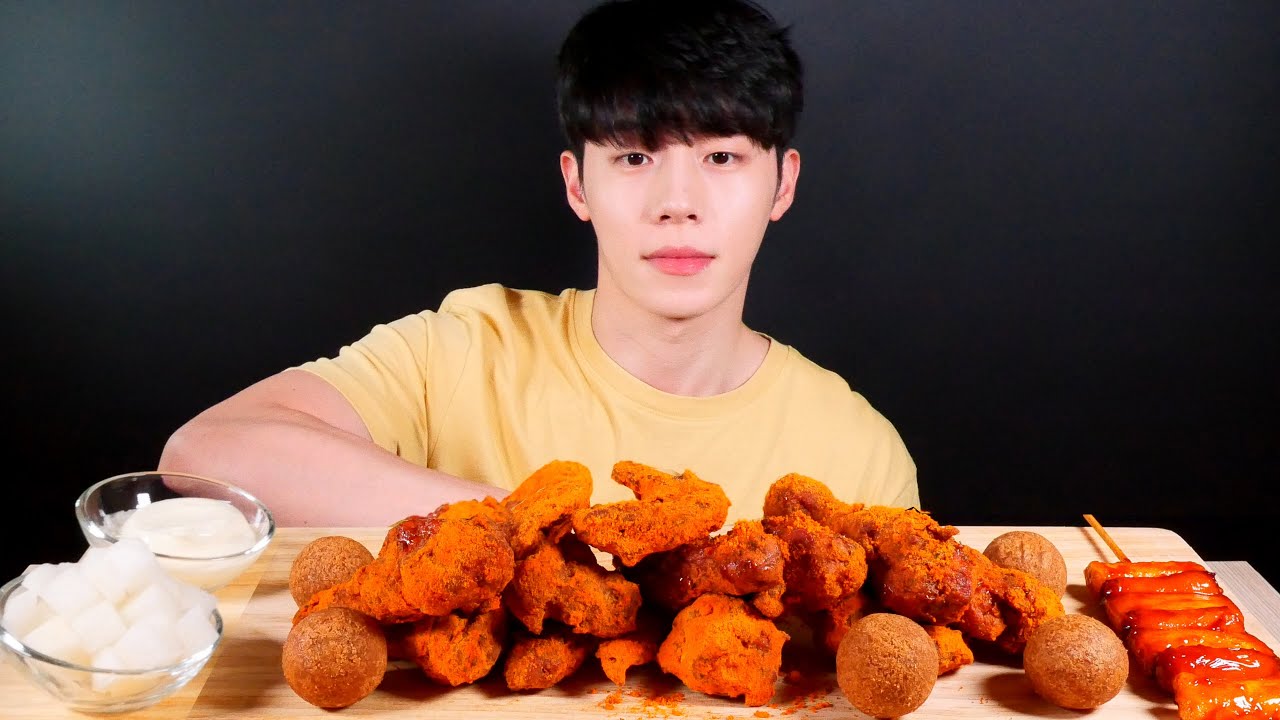 SUB) Hot Prinkle CHICKEN, Korean Fried Cheese Balls, Sotteok Sotteok  MUKBANG ASMR❌ EATING SHOW