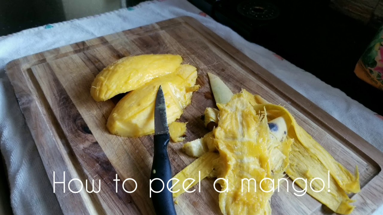 How to peel a mango! YouTube
