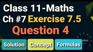 fsc part 1 Exercise 7.5 class 11 maths Question 4 Chapter 7 in Urdu and Hindi