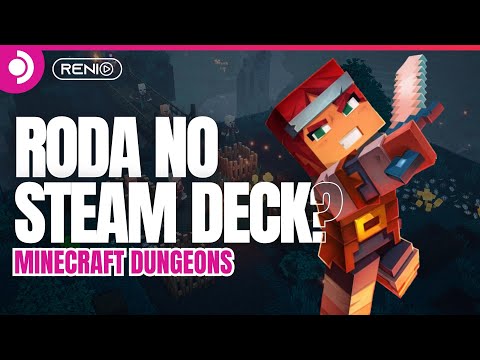 MINECRAFT DUNGEONS RODANDO NATIVAMENTE NO STEAM DECK #steamdeck #frametest #fps #minecraft