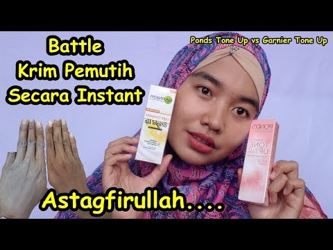 Battle Krim Pemutih Secara Instant ! Ponds Tone Up Cream vs Garnier Tone Up. 