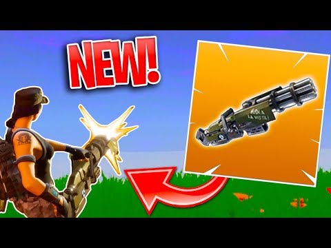 New Op Minigun Weapon In Fortnite Battle Royale Youtube