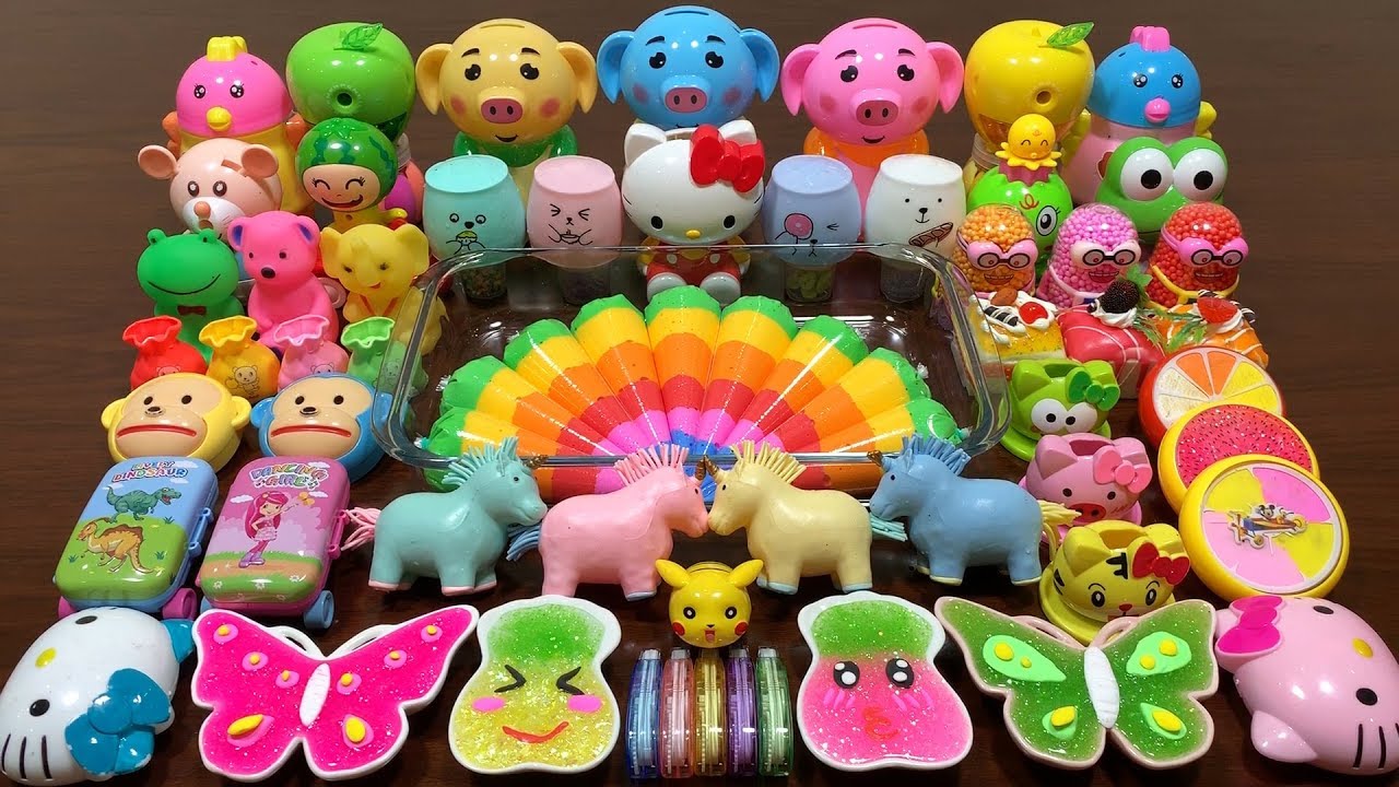 Relaxing with Piping Bags !! Mixing Random Things Into Slime !! Satisfying Slime Smoothie 