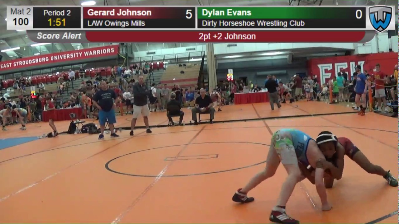 4174 Novice 100 Gerard Johnson LAW Owings Mills vs Dylan Evans Dirty Horseshoe Wrestling Club 413998