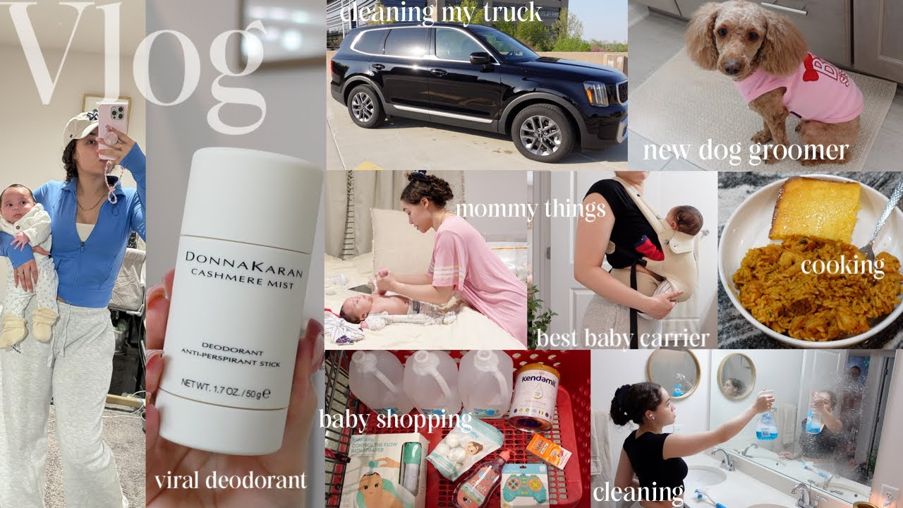 Productive vlog: cleaning my suv +viral deodorant +errands +mommy things +cooking +baby shopping etc