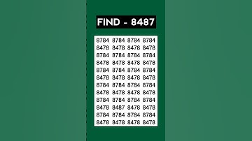ASMR Eye Test 👁️ | Find 8487 Hidden Fast! | Most Relaxing Focus Challenge #Shorts