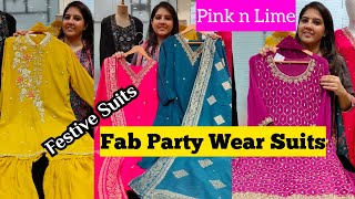 Fab Party Wear Suits at Pink n Lime || Biggest Wholesaler & Retailer ||