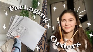 How to package Etsy Orders ~ Packaging Orders for Etsy (Etsy Shop Studio Vlog)