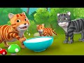 The Monkey and Two Cats Bengali Story - দুই বিড়াল এবং বানর 3D Animated Bangla Kids Moral Stories