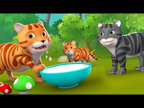 The Monkey and Two Cats Bengali Story - দুই বিড়াল এবং বানর 3D Animated Bangla Kids Moral Stories