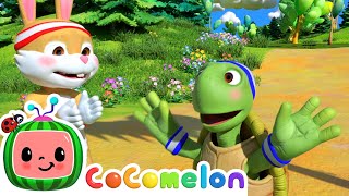 The Tortoise and the Hare! | CoComelon Furry Friends | Animals for Kids Resimi