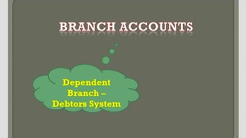 2. Branch Accounts (Debtors System)