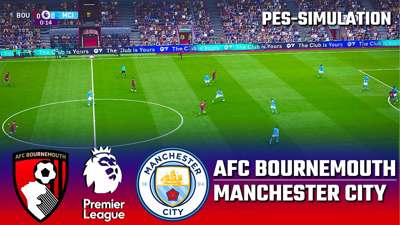 AFC Bournemouth vs Manchester City | English Premier League | PES 21 Football Simulation