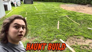 Laying out the Back Yard Haunt Builds 2026