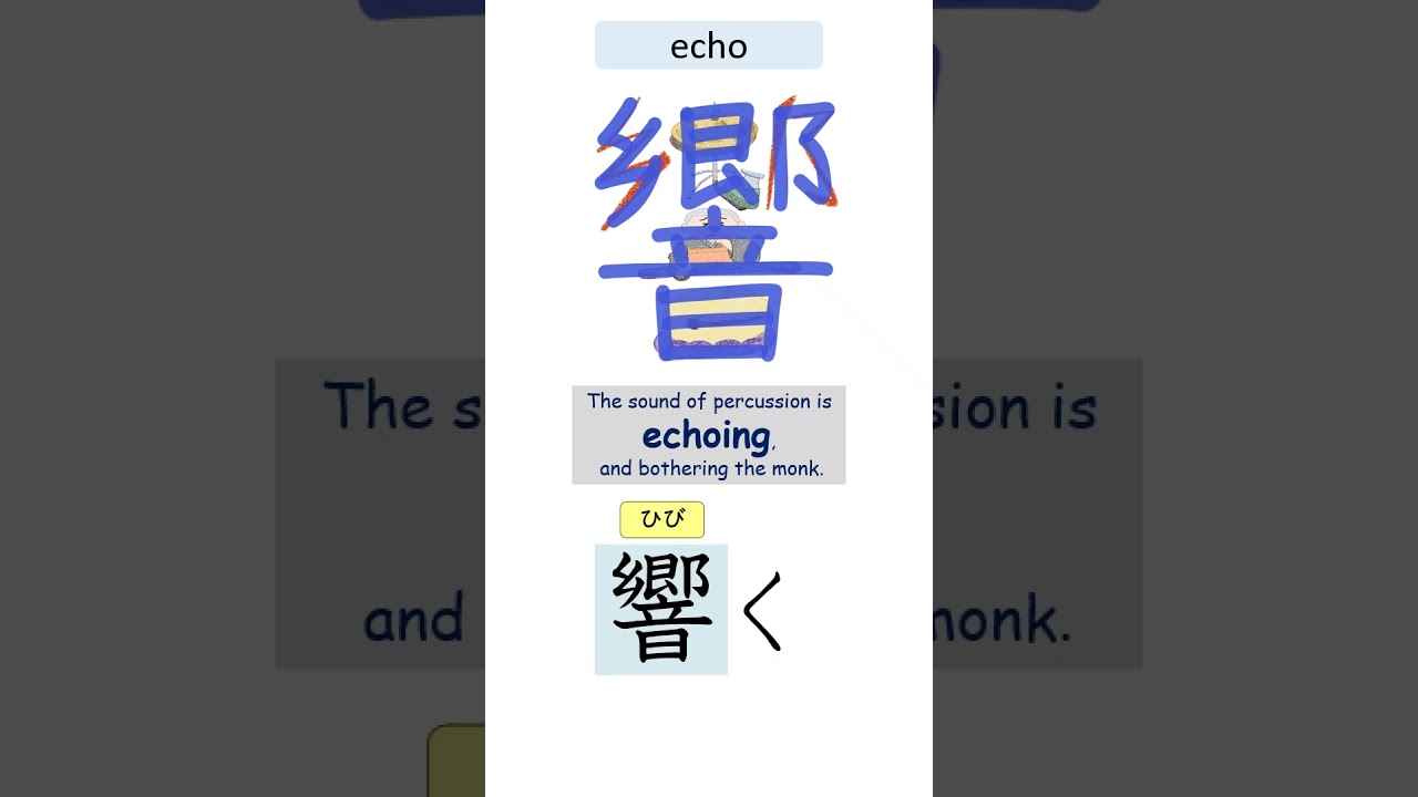 JLPT N3 Kanji 漢字 6 響量街　 shorts #jlpt #jlptn3
